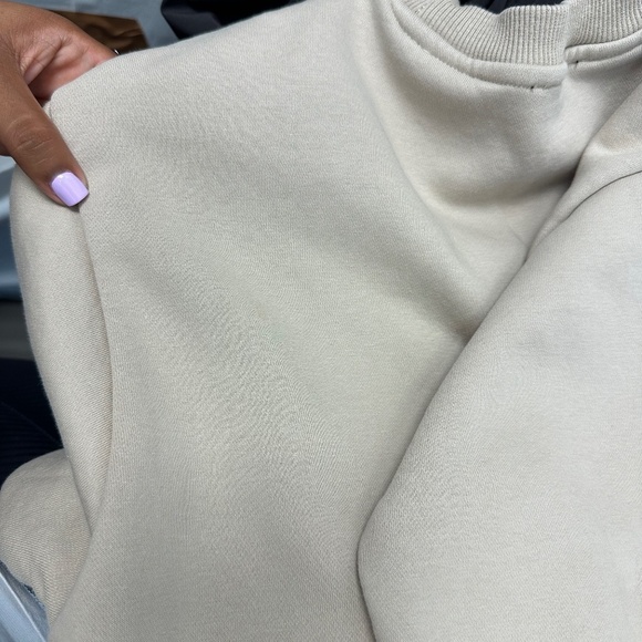 Pull & Bear Tan Hooded Sweatshirt pull over size - Picture 7 of 8
